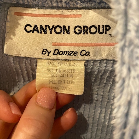 Canyon Group Vintage 90s Chenille Bathrobe Moon & Stars - Picture 6 of 6